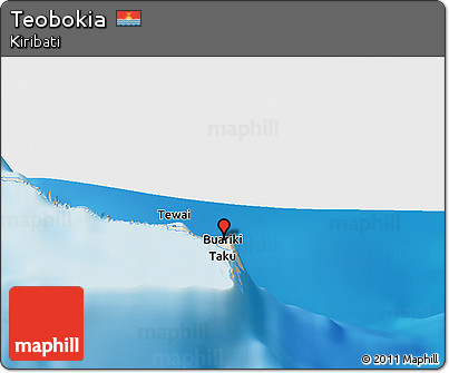 Shaded Relief Panoramic Map of Teobokia