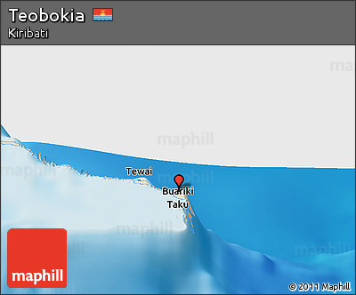 Shaded Relief Panoramic Map of Teobokia