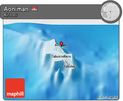 Shaded Relief 3D Map of Aoniman