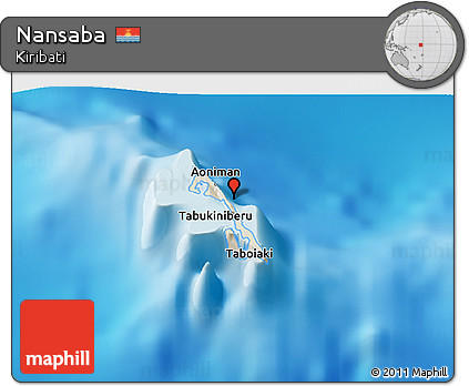 Shaded Relief 3D Map of Nansaba