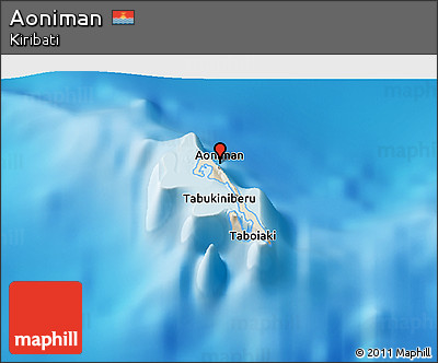Shaded Relief 3D Map of Aoniman