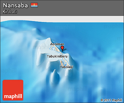Shaded Relief 3D Map of Nansaba
