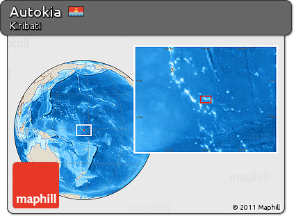 Shaded Relief Location Map of Autokia