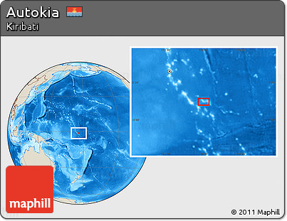 Shaded Relief Location Map of Autokia