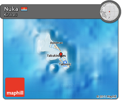Shaded Relief Map of Nuka