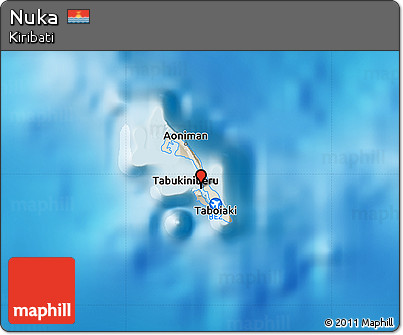 Shaded Relief Map of Nuka