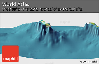 Satellite Panoramic Map of the Area around 1° 24' 2" S, 176° 1' 30" E