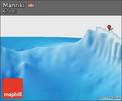 Shaded Relief Panoramic Map of Manriki