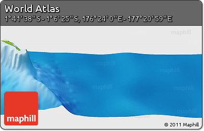 Physical Panoramic Map of the Area around 1° 24' 2" S, 176° 52' 30" E