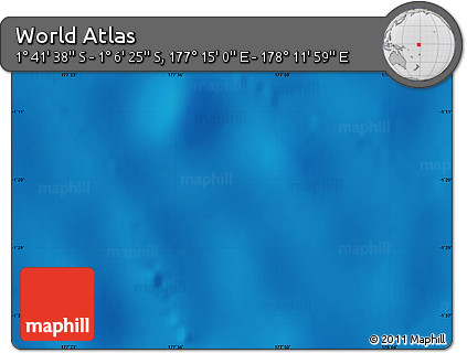 Physical Map of the Area around 1° 24' 2" S, 177° 43' 29" E