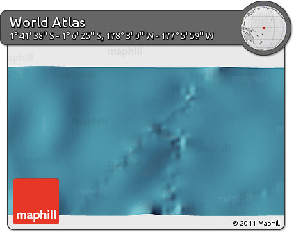 Satellite 3D Map of the Area around 1° 24' 2" S, 177° 34' 29" W