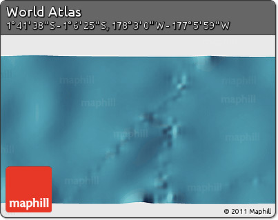Satellite 3D Map of the Area around 1° 24' 2" S, 177° 34' 29" W