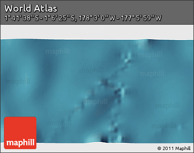 Satellite 3D Map of the Area around 1° 24' 2" S, 177° 34' 29" W