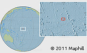 Savanna Style Location Map of the area around 1° 24' 2" S, 177° 34' 29" W, hill shading