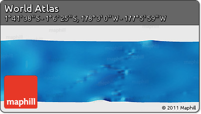 Physical Panoramic Map of the Area around 1° 24' 2" S, 177° 34' 29" W