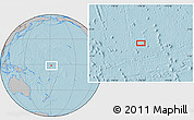 Gray Location Map of the area around 1° 24' 2" S, 178° 25' 30" W, hill shading