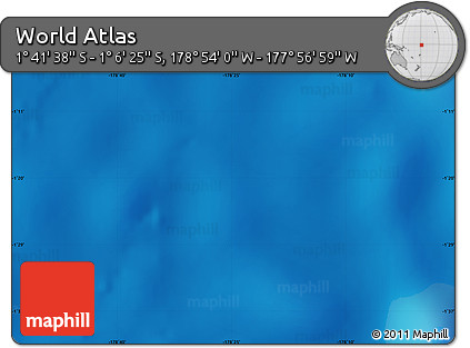 Physical Map of the Area around 1° 24' 2" S, 178° 25' 30" W