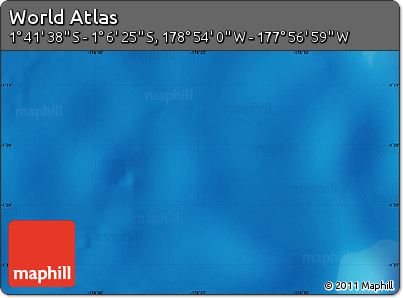 Physical Map of the Area around 1° 24' 2" S, 178° 25' 30" W
