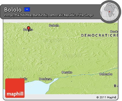 Physical Panoramic Map of Bololo