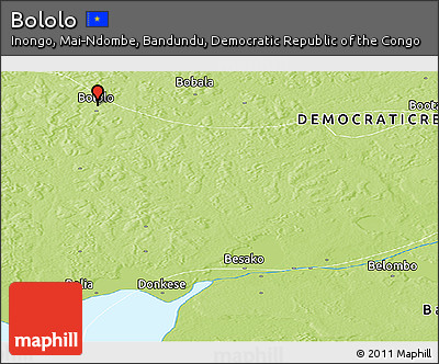 Physical Panoramic Map of Bololo
