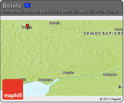 Physical Panoramic Map of Bololo