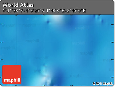 Physical Map of the Area around 1° 24' 2" S, 1° 46' 29" E