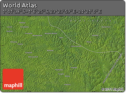 Satellite Map of the Area around 1° 24' 2" S, 23° 52' 30" E