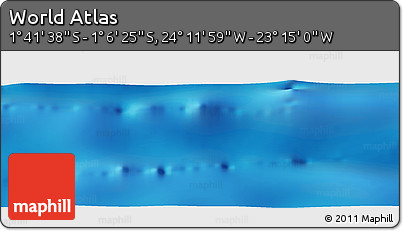 Physical Panoramic Map of the Area around 1° 24' 2" S, 23° 43' 30" W