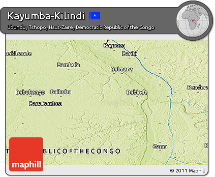 Physical Panoramic Map of Kayumba-Kilindi