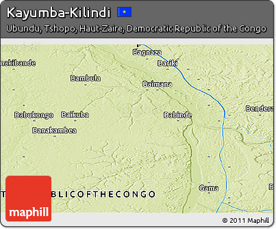 Physical Panoramic Map of Kayumba-Kilindi