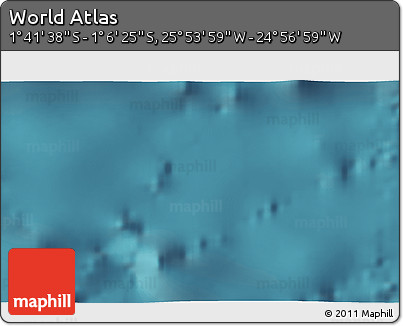 Satellite 3D Map of the Area around 1° 24' 2" S, 25° 25' 29" W