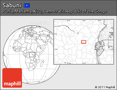 Blank Location Map of Sabuni