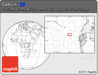 Blank Location Map of Sabuni