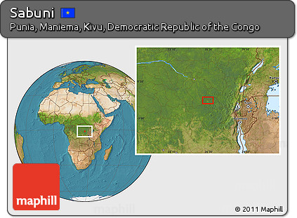 Satellite Location Map of Sabuni