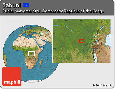 Satellite Location Map of Sabuni