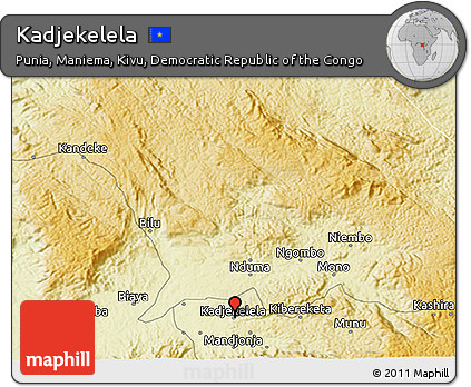 Physical 3D Map of Kadjekelela