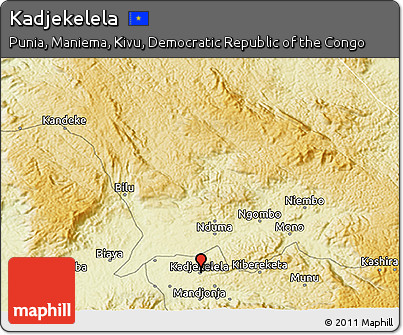 Physical 3D Map of Kadjekelela