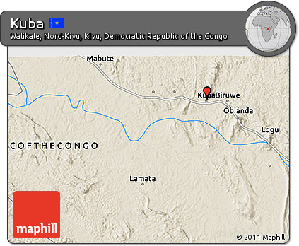 Shaded Relief 3D Map of Kuba
