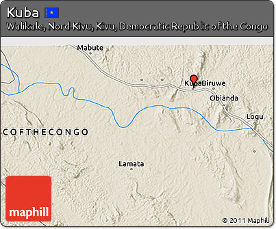 Shaded Relief 3D Map of Kuba