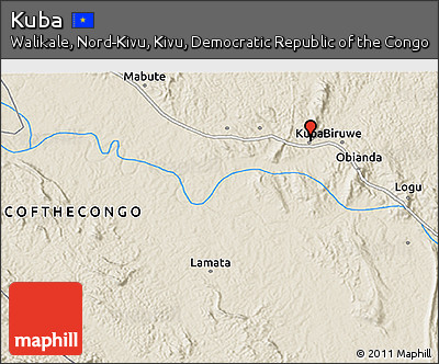 Shaded Relief 3D Map of Kuba