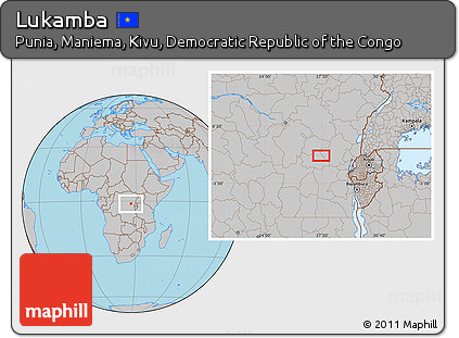 Gray Location Map of Lukamba