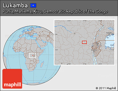 Gray Location Map of Lukamba