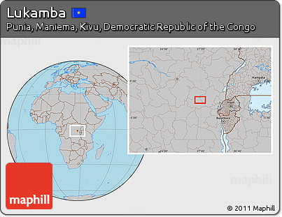 Gray Location Map of Lukamba