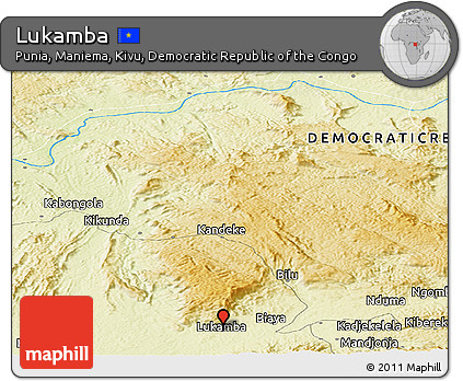 Physical Panoramic Map of Lukamba
