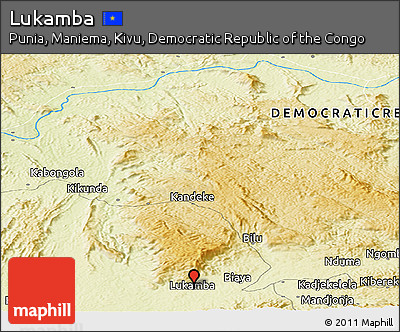 Physical Panoramic Map of Lukamba