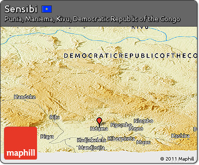 Physical Panoramic Map of Sensibi