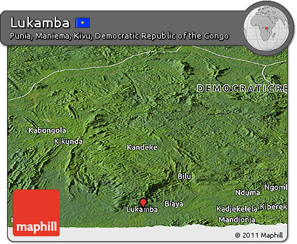 Satellite Panoramic Map of Lukamba