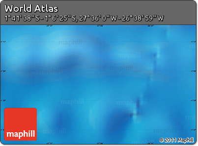 Physical Map of the Area around 1° 24' 2" S, 27° 7' 30" W