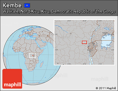 Gray Location Map of Kembe