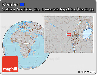 Gray Location Map of Kembe